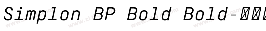 Simplon BP Bold Bold字体转换